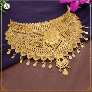 Add a touch of elegance to your bridal ensemble with Arundhati's latest Gold Choker Set